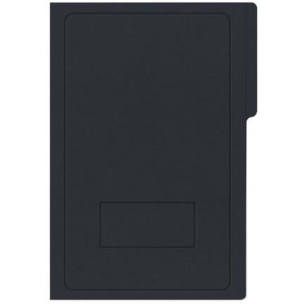 Kyma Pressboard Folder with Fastener, 8cm, Legal Size, Black, Pack of 3