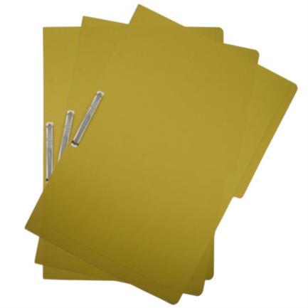 Kyma Pressboard Folder with Fastener, 8cm, Legal Size, Yellow, Pack of 3