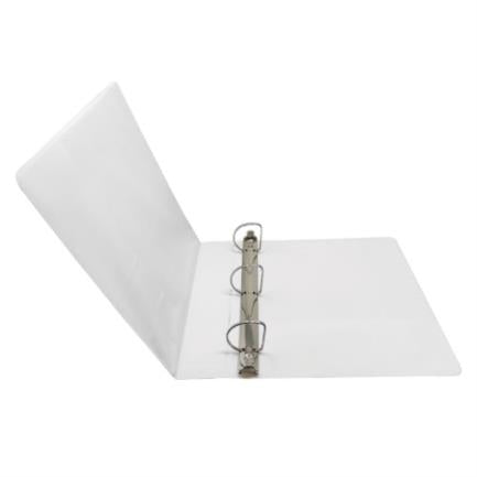 Kyma Panoramic Vinyl Letter Size 2" D-Ring Binder White