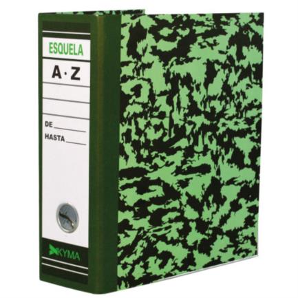 Kyma Lever Arch File Foolscap Size Green Marbled