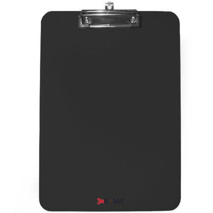Kyma Acrylic Letter Size Clipboard with Clip, Black