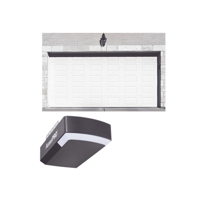 KIT COMPLETO Puerta D/ Garage 16x7 Pies / Cuadro Corto / Color blanco / Insulada / Incluye Motor FS1000APPRT / 1/2HP / Fuerte/Silencioso/Luz LED/Motor DC .