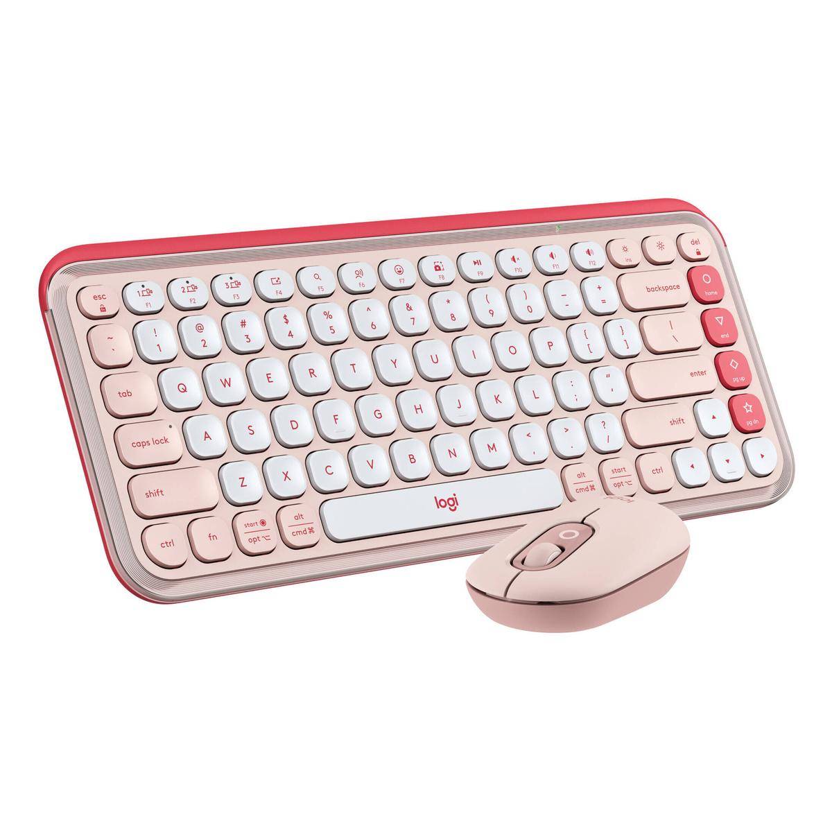 Logitech Pop Keys and Mouse Icon Rose