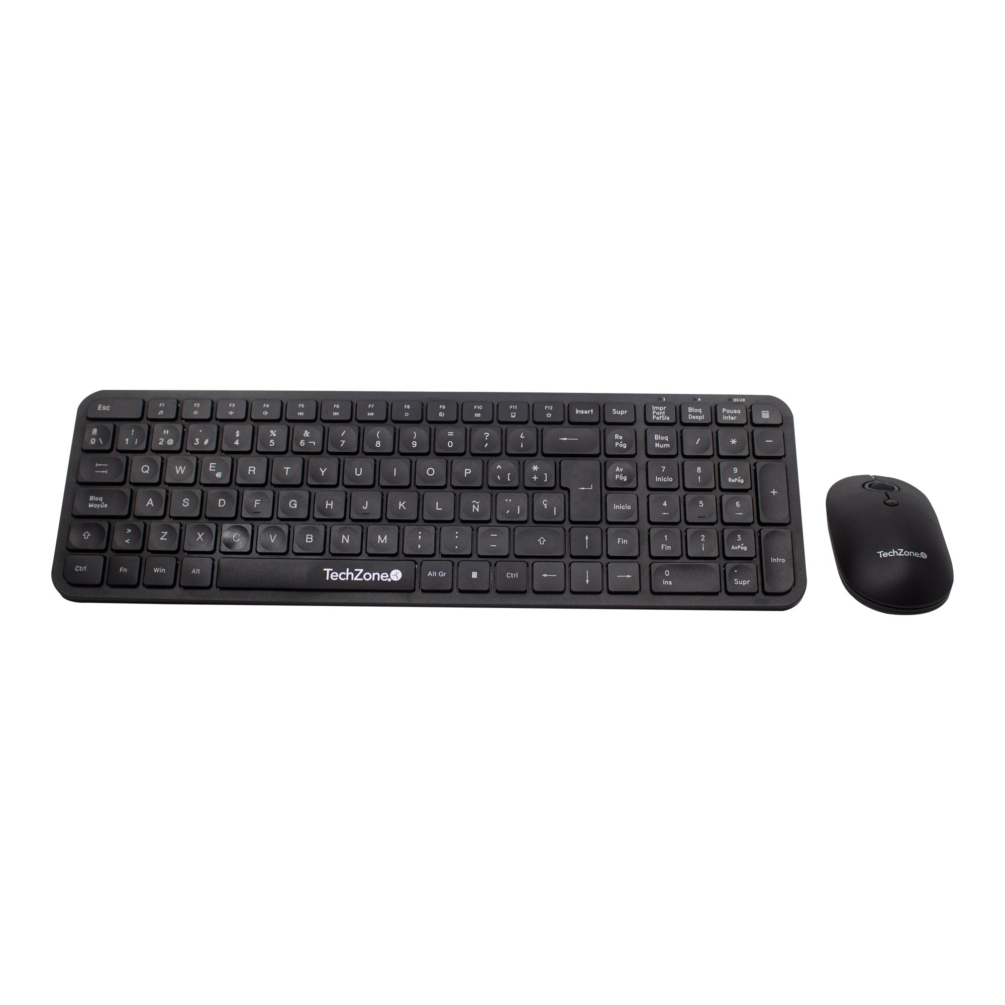 Kit TechZone Inalambrico Silent Mouse y Teclado Teclas Silenciosas Mouse 1000 1600 y 2400 Dpi Mouse