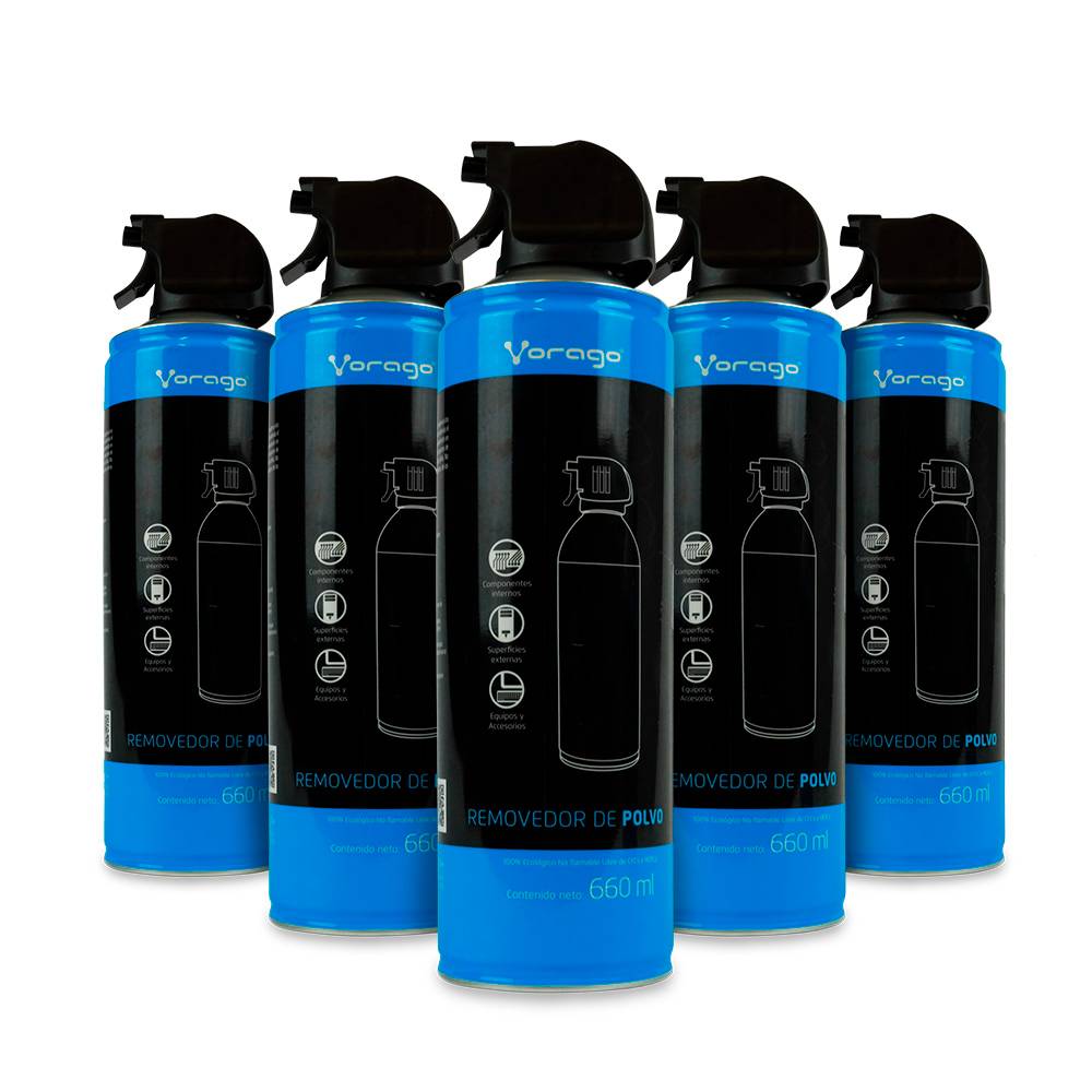 Kit Aire Removedor Polvo Vorago CLN-300 660ml C/5 Pzas