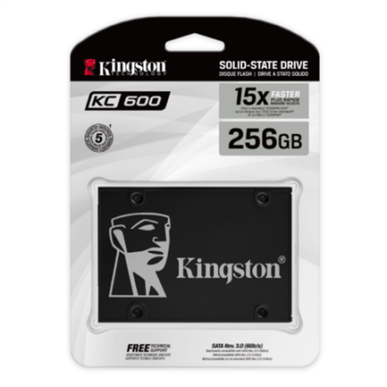 Unidad de Estado Sólido SSD Kingston 256 GB SKC600 SATA3 2.5"