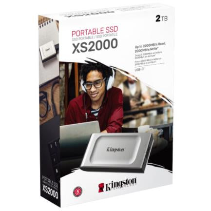 Unidad de Estado Sólido SSD Kingston XS2000 Externo 2TB Lectura/Escritura 2.000MB/seg