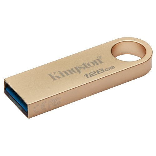 Kingston DataTraveler SE9 G3 128GB USB 3.2 220MB/s Read Speed Gold USB Flash Drive