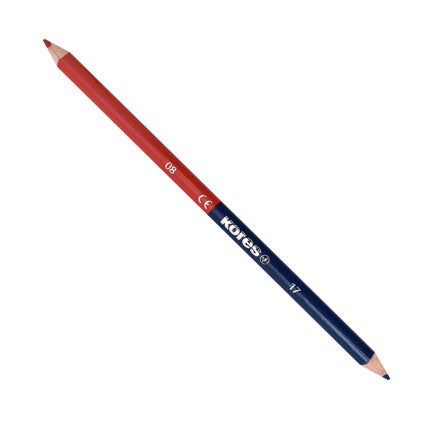 KORES BLUE-RED THIN DOUBLE-ENDED PENCIL BOX/12