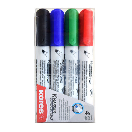 KORES WHITEBOARD MARKER W/4 COLORS