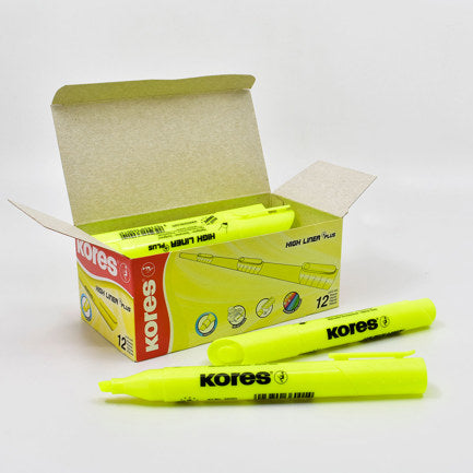 HIGHLIGHTER KORES K-MARKER XH12 YELLOW PK/12