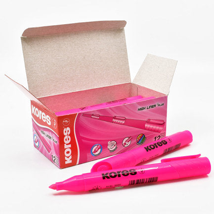 KORES K-MARKER XH12 HIGHLIGHTER PINK BX/12