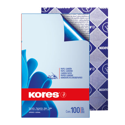 Kores Kopynet Blue Legal Size Carbon Paper for Pencil, 100 Sheets