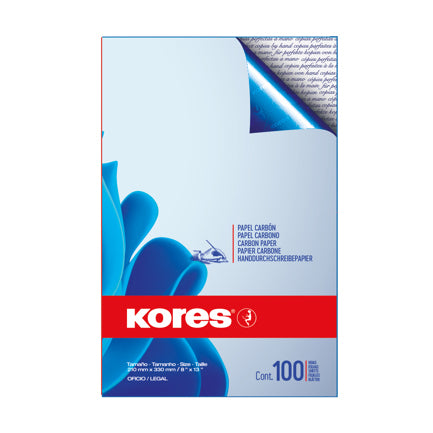 Kores Kopynet Blue Legal Size Carbon Paper for Pencil, 100 Sheets