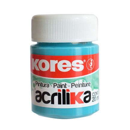 PINTURA ACRILICA KORES 20 ML TURQUESA C/12 BOTES