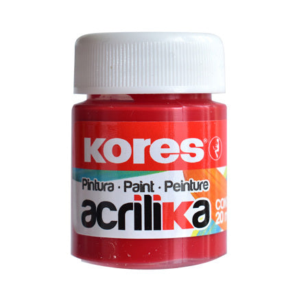 PINTURA ACRILICA KORES 20 ML ROJO C/12 BOTES
