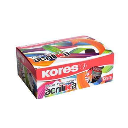 PINTURA ACRILICA KORES 20 ML ROJO C/12 BOTES