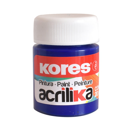 KORES ACRYLIC PAINT 20 ML BLUE W/12 BOTTLES