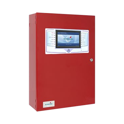 Panel De Detección Incendio Modular Direccionable, C/2 lazos SLC, Expandible hasta 8 Lazos SLC,  En Inglés, Fuente 10.25A a 115V Voltaje Automático, Color Rojo, Serie FireNET L@titude (0101-01420)