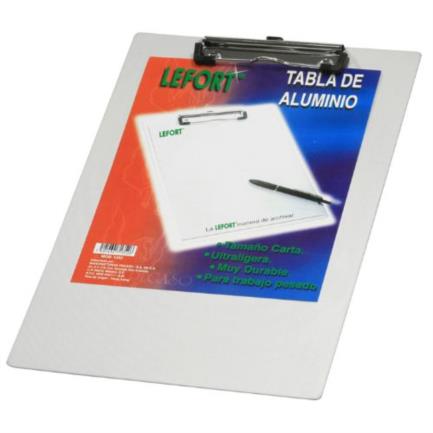 Letter Size Aluminum LeFort Clipboard with Metal Clip