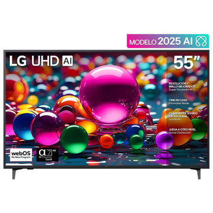 LG 55" UHD AI UA75 4K Smart TV 2025