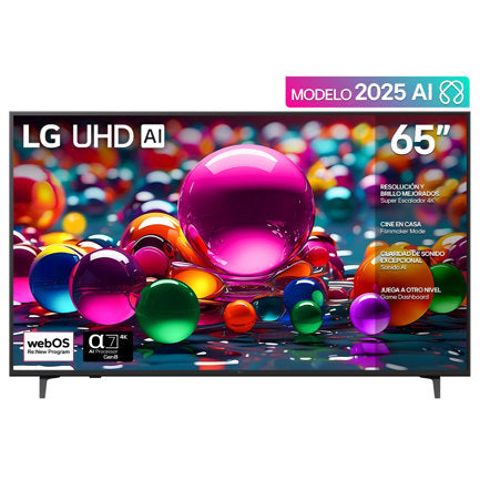 LG 65" UHD AI UA75 4K Smart TV 2025