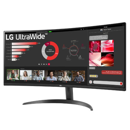 Monitor LG 34 pulgadas Curvo UltraWide QHD VA 3440x1440 100Hz HDMI DP 1 year de garantia