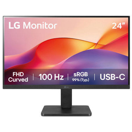 LG 24-inch Curved Monitor 24U421A FHD 100Hz HDMI USB Type-C
