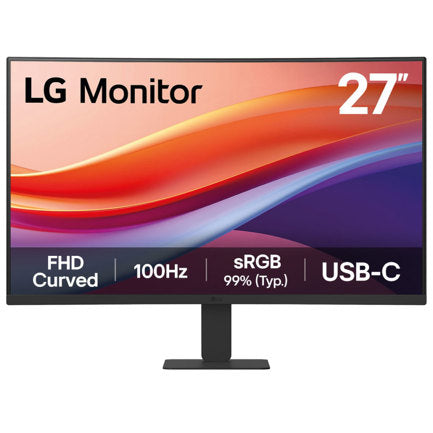 LG 27-inch Curved Monitor 27U421A FHD 100Hz HDMI USB TYPE C