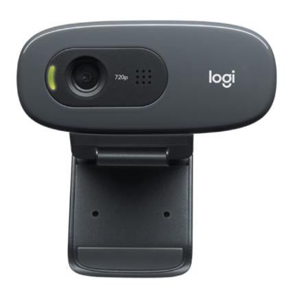 Logitech C270 HD 720p Webcam Plug-and-Play Integrated Microphone Black