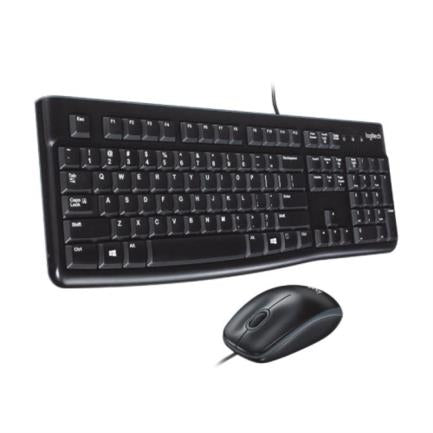 Logitech MK120 Wired USB Keyboard and Mouse, Black