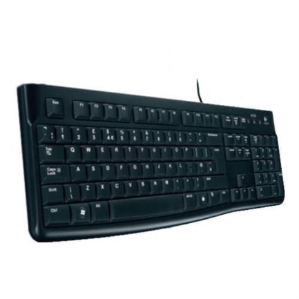 Logitech K120 Keyboard Black USB Spill-Resistant