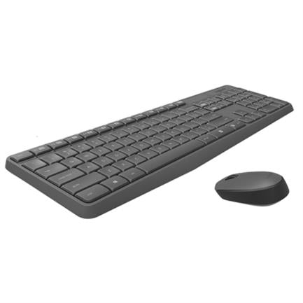 Kit Teclado y Mouse Logitech MK235 Inalámbrico USB Color Negro