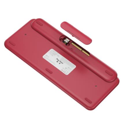Teclado Logitech Pop Mecánico Teclas Emoji Personalizables Color Rosa Coral