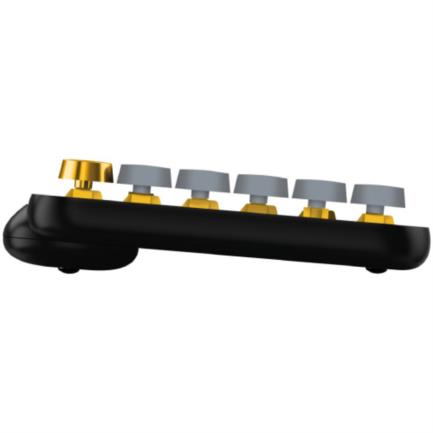 Logitech POP KEYS Wireless Keyboard with Customizable Emojis Blast Yellow-Black