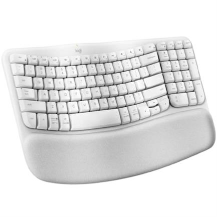 Logitech Wave Keys Wireless Keyboard 10m Range White