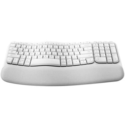 Logitech Wave Keys Wireless Keyboard 10m Range White