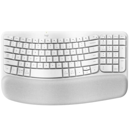 Logitech Wave Keys Wireless Keyboard 10m Range White
