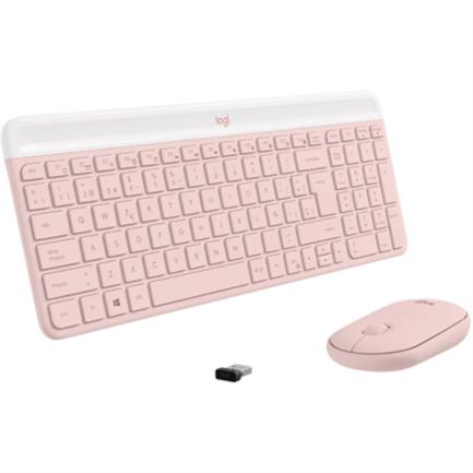 Logitech MK470 Wireless Keyboard and Mouse Nano USB Receiver Pink