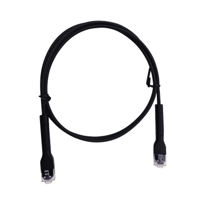 Mini Patch Cord Cat6 Ultra Slim 2 Metros (6.56 Pies) Negro ? Ahorra Espacio sin Organizadores, con Bota Flexible