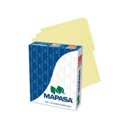 FOLDERS MAPASA CANARIO LETTER PK/100