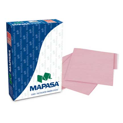 FOLDERS MAPASA PINK LEGAL SIZE P/100