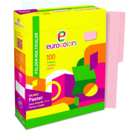 Mapasa Multicolor Letter Pastel Pink Folder Pk 100Sh