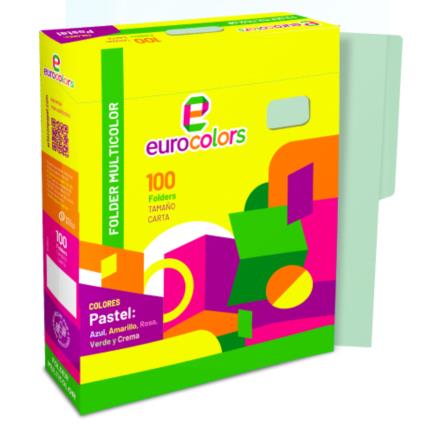 Multicolor Pastel Green Letter Folder Mapasa 100 Sheets Pack
