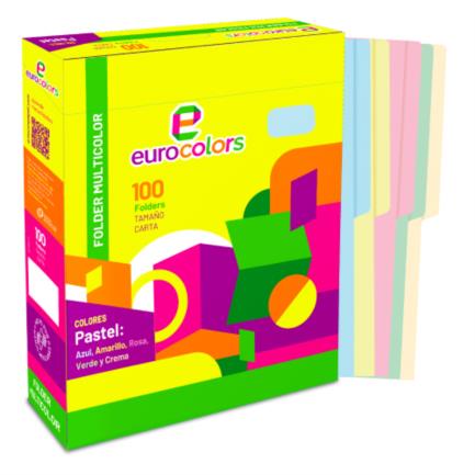 Folder Mapasa Pastel Rainbow Multicolor Letter 100-sheet Pack