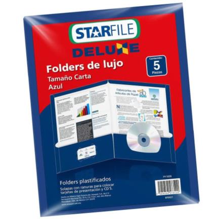 Mapasa Deluxe Letter Folder 24x30 Blue Pk/5