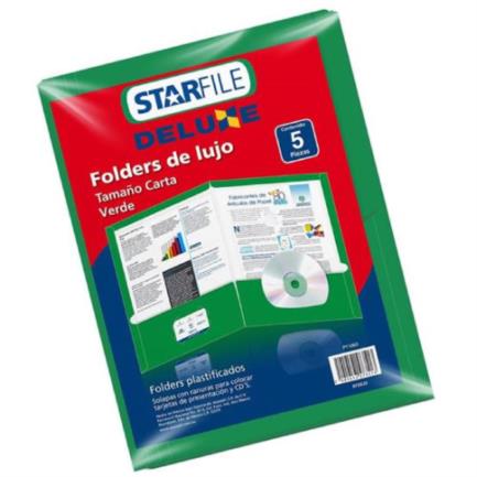 Deluxe Mapasa Folder Letter 24x30 Green Color Pk/5