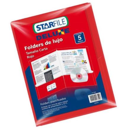 STARFILE DELUXE RED LETTER FOLDER 24X30 WITH 5PCS