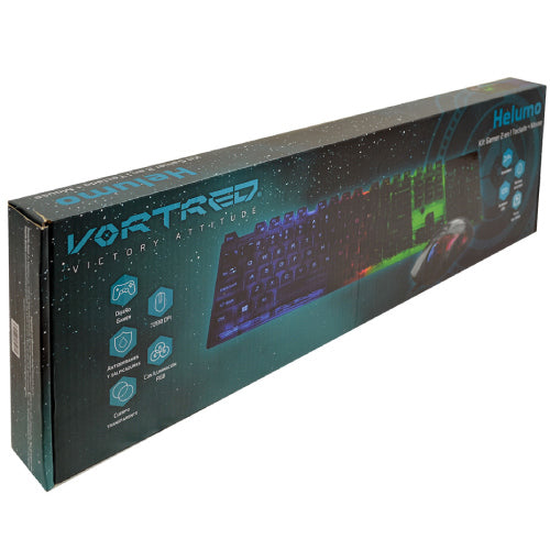 Perfect Choice Gamer Kit Transparent Keyboard + Helumo Wired Ergonomic and Durable Mouse