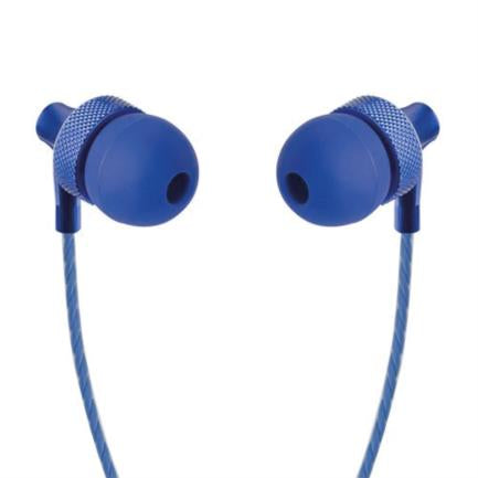 HEADPHONES PERFECT CHOICE IN EAR W/MICROPHONE STRETTO BLUE